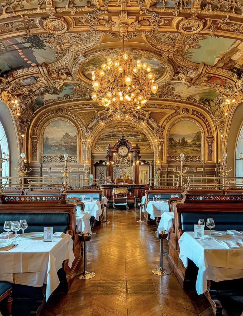 CultureExploreX's tweet photo. I would love to dine here.

Le Train Bleu in Paris proves that even a railway station can feel like a palace when a culture believes everyday life deserves beauty.

What is the most beautiful restaurant you have ever dined in, or one you would love to visit? https://t.co/mIQ3dvsDf9