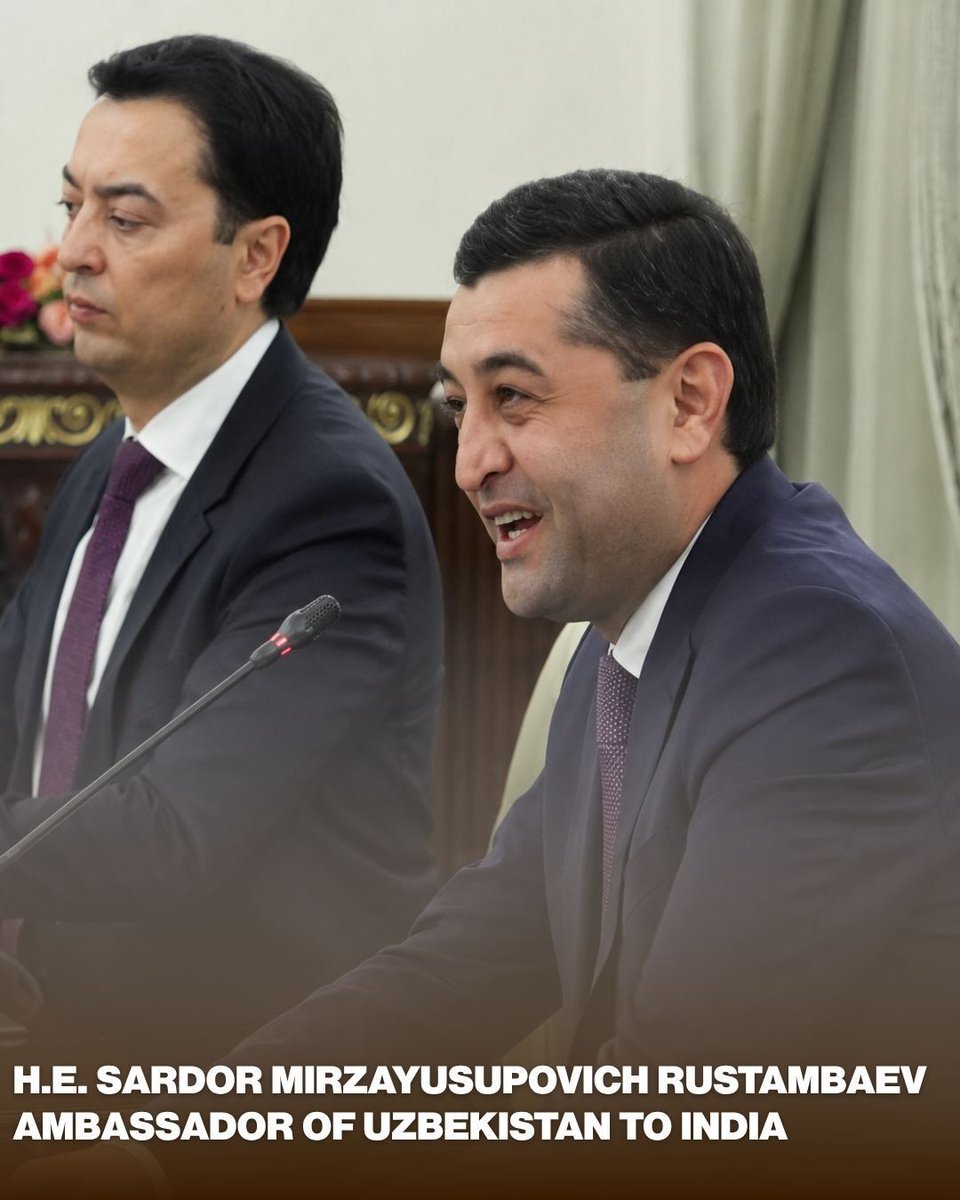 darbari_s's tweet photo. The State Visit of H.E. Mr. , Hon’ble Minister of Foreign Affairs of #Uzbekistan, to India marks another important step towards strengthening India–Uzbekistan relations. His engagements with the Hon’ble President, Smt. Droupadi Murmu Ji, and the Hon’ble External Affairs Minister, Dr. S. Jaishankar Ji, assume significance in the context of preparations for the upcoming visit of Hon’ble Prime Minister Shri Narendra Modi Ji to Uzbekistan.

During my earlier interactions with H.E. Mr. Sardor Rustambaev, Ambassador of Uzbekistan to India, and H.E. Ms. Smita Pant, Ambassador of India to Uzbekistan, I had the opportunity to discuss the immense potential for expanding trade and industrial partnerships between India and Uzbekistan. As Chairman of the India–Eurasia Business Council, ASSOCHAM, and Co-Chairman of the #SCO Trade Council, Republic of India, I am confident that deeper engagement with the CIS countries will undoubtedly unlock new #opportunities in trade, investment and connectivity, further strengthening India’s economic engagement with the wider #CISregion. 

@mygovindia @narendramodi @PMOIndia @MEAIndia @DrSJaishankar @PiyushGoyal @KVSinghMPGonda @PmargheritaBJP @VikramMisri @AmbSibiGeorge @SudhakarDalela @ranganathan_sr @FM_Saidov @uzbekmfa @amb_tashkent @Uzbek_Embassy