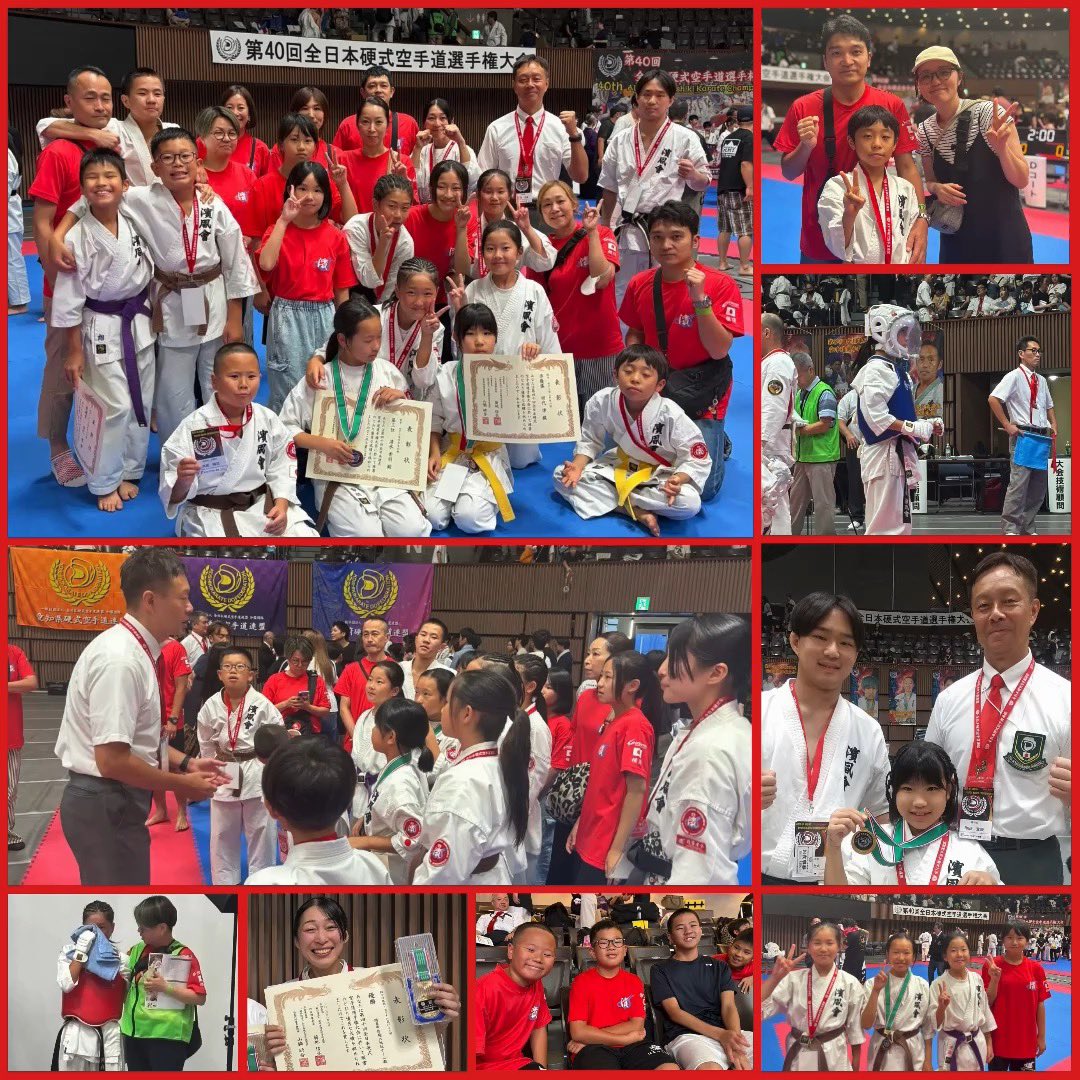 kakuta_y's tweet photo. 【横浜市南区六ツ川の空手道場🥋】
260809🥋
「浜風会🌊はまっこ道場」〜萌える🔥紅❗️
全日本大会での挑戦と成長！🥋

代表の角田宜優（かくたよしまさ）@kakuta_y2 です。
8月8日・9日の2日間にわたり、国立代々木第二体育館にて「第40回全日本硬式空手道選手権大会」が開催されました🏆✨
この日のために厳しい県大会や地区大会の予選を勝ち抜いてきた15名の道場生たちが、持てる力を全て出し切って堂々と挑戦いたしました🔥👊
勝った道場生、惜しくも敗れた道場生、入賞を果たした道場生、あと一歩届かなかった道場生…それぞれの戦いを俯瞰して見守らせていただきましたが、全員の目覚ましい成長を強く感じることができ、胸が熱くなりました😭
勝負の世界ですから結果も大切ですが、私たちが歩む「空手道」で最も重要なのは、自分自身の道をしっかりと築いていくことです✨昨年の自分よりも成長した姿を見せてくれたこと、それこそがはまっこ道場の確かな成長そのものです💪
来年は世界大会というさらに大きな舞台が待っています🌏
まずはこのお盆休みで心身をしっかり休め、お盆明けからまたみんなで力を合わせて、新たな目標に向かって一歩ずつ一緒に歩んでまいりましょう🌈私もみんなと共に全力で駆け抜けたこの熱い日々に感謝し、一度リセットして心新たに突き進んでまいります💪
最後になりますが、本大会の準備や運営にご尽力いただいた役員の皆様、スタッフの皆様、審判の先生方、そして各会派・道場の皆様、本当にありがとうございました🙇‍♂️
今後とも我が道場をよろしくお願い申し上げます✨

昨日より成長した自分。 明日はもっと成長した自分がいます。

Fly to the world❗️
はまっこ道場生

押忍👊

▼無料体験はこちら💁
https://t.co/w73Atgn8r2

#硬式空手 #はまっこ道場 #空手 #浜風会 #自分を超える 横浜市南区 六ツ川 弘明寺 井土ヶ谷 南太田 保土ヶ谷 無料体験 習い事 キッズ空手 成長の記録 武道教育 横浜ママ 子育て応援 礼儀作法 精神力向上 道場の絆 己を磨く 一生修行 情熱 未来への一歩 全日本大会 国立代々木競技場第二体育館 感謝 自己成長 道場生