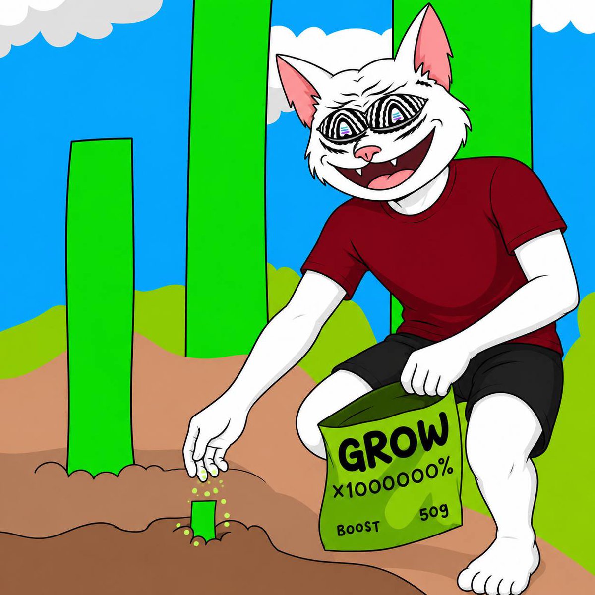MaciCatSOL's tweet photo. Green candle looking a little small… lemme feed that mf. https://t.co/qrWPpuwS9d