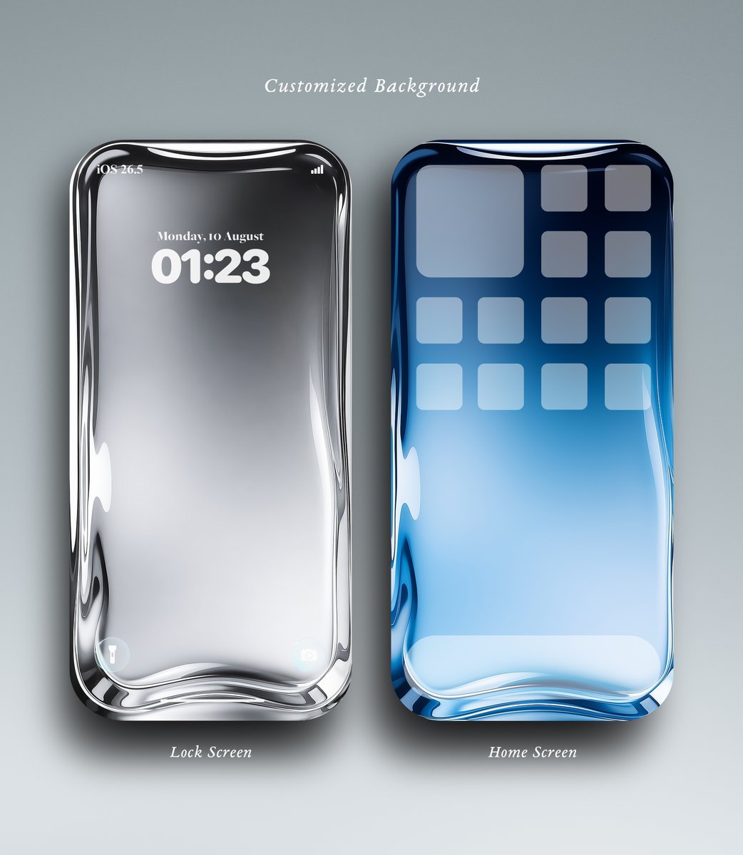 Nythis110929's tweet photo. Liquid Glass Background ✨ https://t.co/eX1EK8mrYP