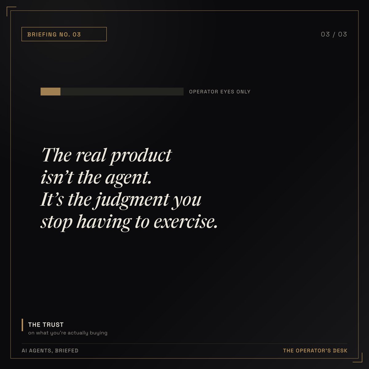 wayfarerXIII's tweet photo. The founders who win here will be the ones who can tell the difference between a #chore and a #choice, and who build agents that quietly do more of the former while leaving the latter, visibly and deliberately, in the user's hands.
#opinions #AIagents #CommunityLove #thoughts https://t.co/Ia0hEL9hQC