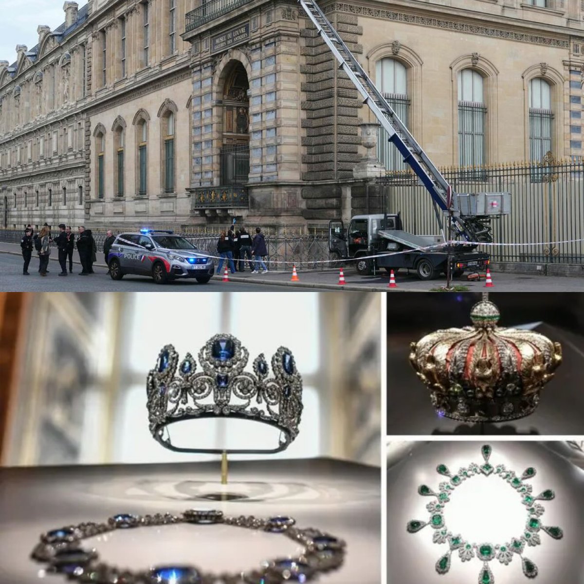 LBleuBlancRouge's tweet photo. Et sinon où en est l’enquête sur le Casse du siècle et le vol des bijoux du Louvre ? 

Quelqu’un sait ? 🙄 https://t.co/0ahZOoKpzQ