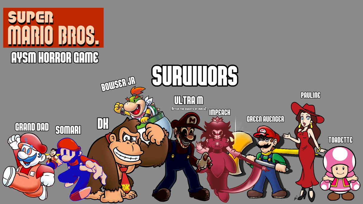 GABRIELCORREAM4's tweet photo. My own take on a mario aysm horror game

THE SURVIVORS 

#supermario #mariobros #horrorbrew #horrorbrewcommunity https://t.co/aKu5skLBMz