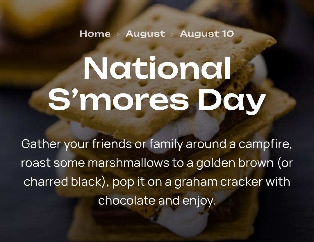 SweetCircusBee's tweet photo. Happy National S'mores Day! We have campfires set up on the Moonside so take a seat on a log and roast some marshmallows! 

Grab some graham crackers and chocolate bars to complete your s'mores! 

Have fun my mallow merry mixers! https://t.co/EIRDI8g55S