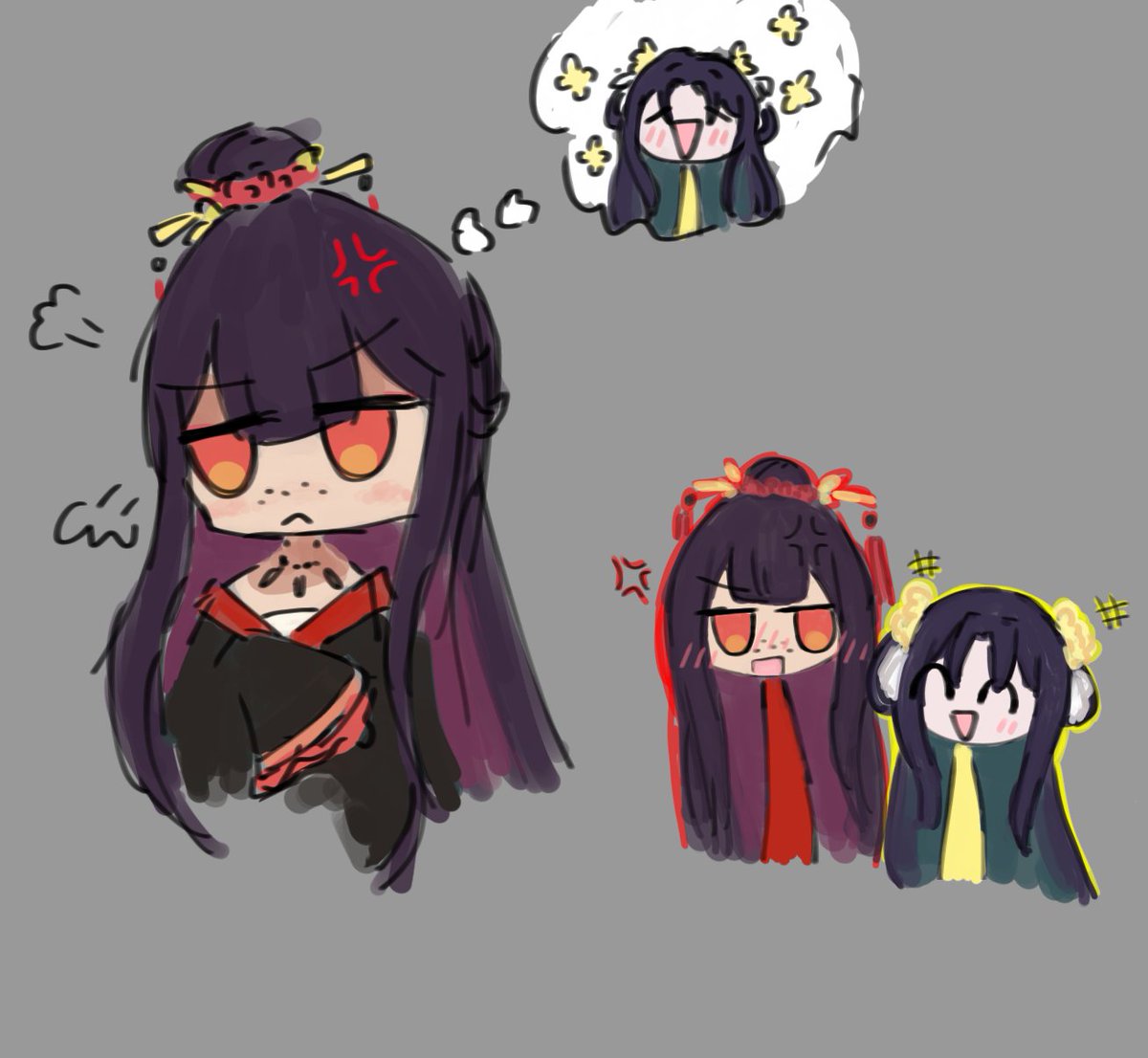 Starliedraws's tweet photo. Hmm I'll do a proper drawing of them in the future 🤧 
#ineptvillainess #futsutsuka https://t.co/4eNi25o60i