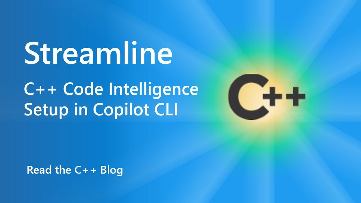 MSDevAsia's tweet photo. C++ + Copilot CLI just leveled up A new setup skill auto‑generates compile_commands.json for CMake, MSBuild, or custom builds — giving you semantic nav, diagnostics, and symbol smarts with minimal setup. Your CLI but make it IDE‑powered. Blog: https://t.co/32BjbLsQKr https://t.co/D2jphitve6