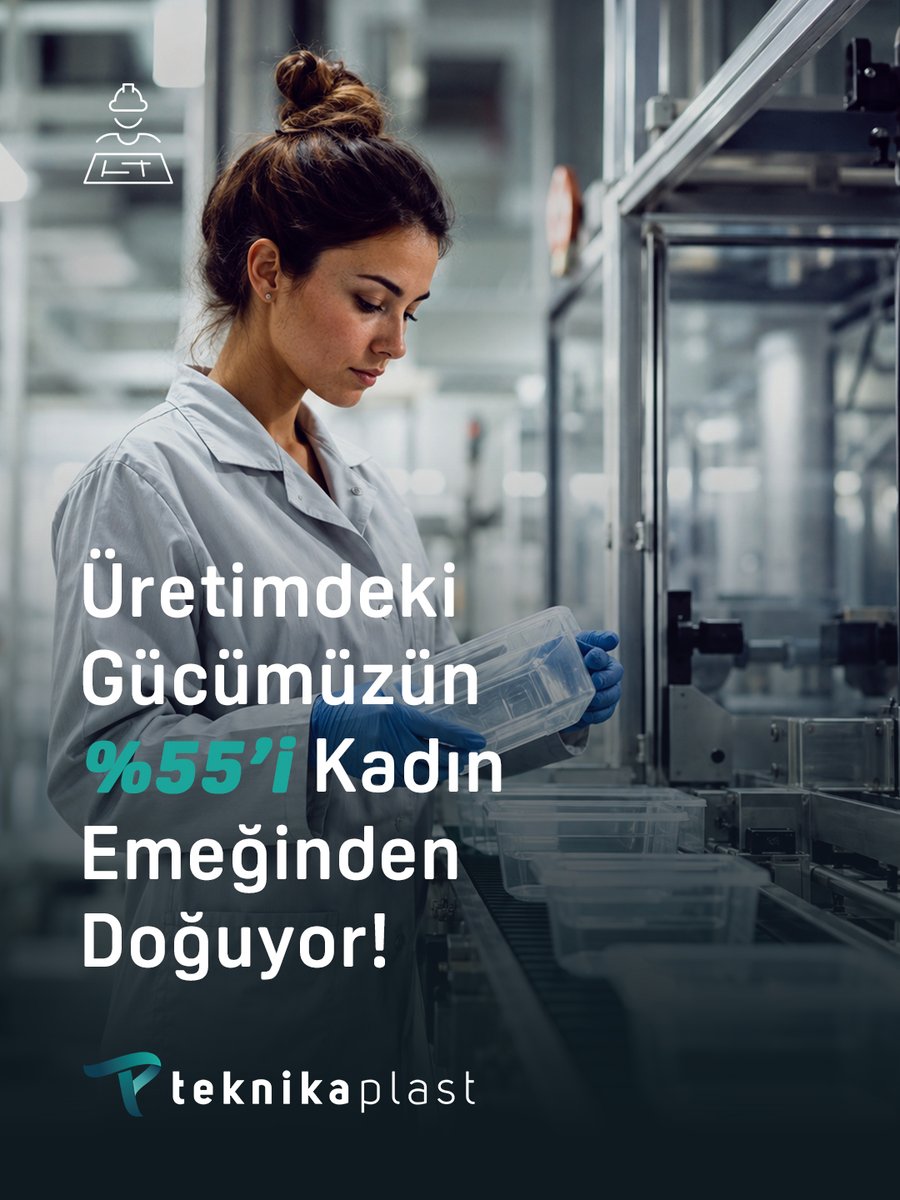 teknika_plast's tweet photo. Toplam iş gücümüzün%55'ini oluşturan kadın çalışanlarımızla, yüksek hassasiyet gerektiren endüstriyel üretim süreçlerimizden yönetim kademelerimize kadar her alanda geleceğimizi inşa ediyor; başarımızın her anına kadın emeğinin imzasını atıyoruz.

#TeknikaPlast #FikirdenKalıba https://t.co/CED75Ei9zH