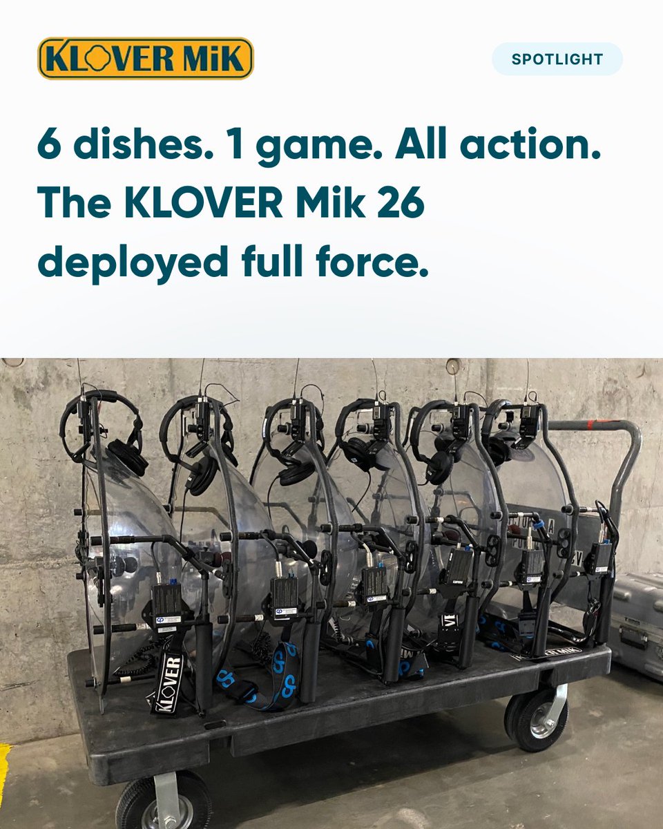 kloverprod1's tweet photo. 6 dishes. 1 game. All action. The KLOVER Mik 26 deployed full force to capture the soundscape of Oregon vs. Utah.

Swipe to see the parabolic array at work. https://t.co/l69vrw7NVS