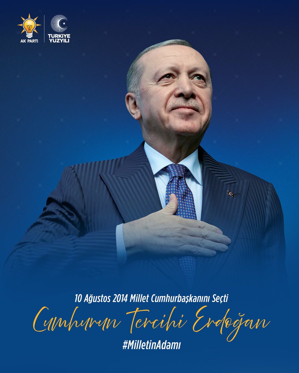 mustafademir's tweet photo. 12 yıl önce bugün, Türkiye’de vesayetçi anlayışın gölgesinden millet iradesinin gücüne uzanan tarihi bir dönemin kapısı aralandı.

Milletimiz, Cumhurbaşkanını doğrudan seçme hakkını elde ederek kendi iradesiyle ülkenin istikametini belirlemede tarihi bir adım attı.

Türk demokrasisi açısından bir dönüm noktası olan bu tarih, Türkiye’nin gelişme ve kalkınma yolculuğunda da önemli bir milat oldu.

O günden bugüne Cumhurbaşkanımız Sayın @RTErdogan’ın liderliğinde Türkiye; istikametini milletinden aldığı güçle belirleyen, kararını kendi veren ve geleceğini kendi iradesiyle inşa eden güçlü bir ülke olarak yoluna devam ediyor.

#MilletinAdamı