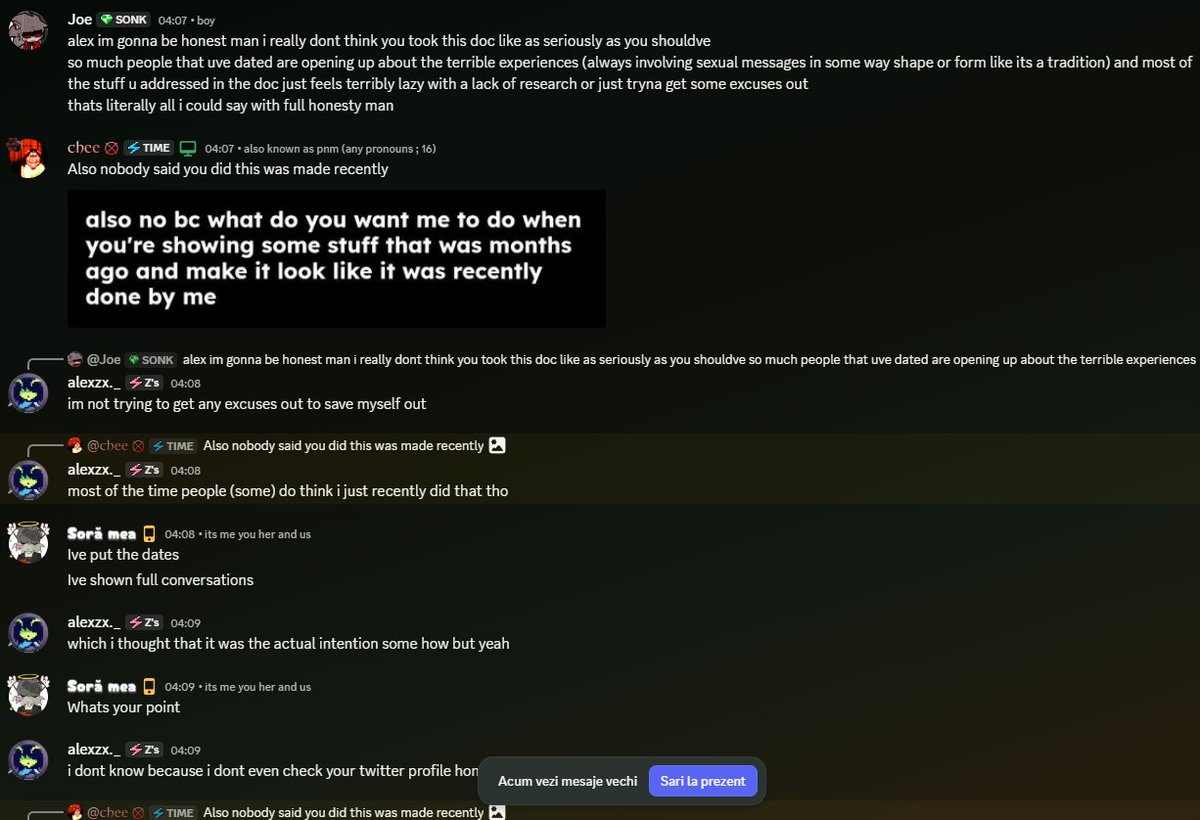 cheeddarbob's tweet photo. We dragged Alex into a gc and confronted him about this shit only to figure out that hes still downplaying and lying about his actions to other people. Unforgivable. https://t.co/8l6DVjLnmM