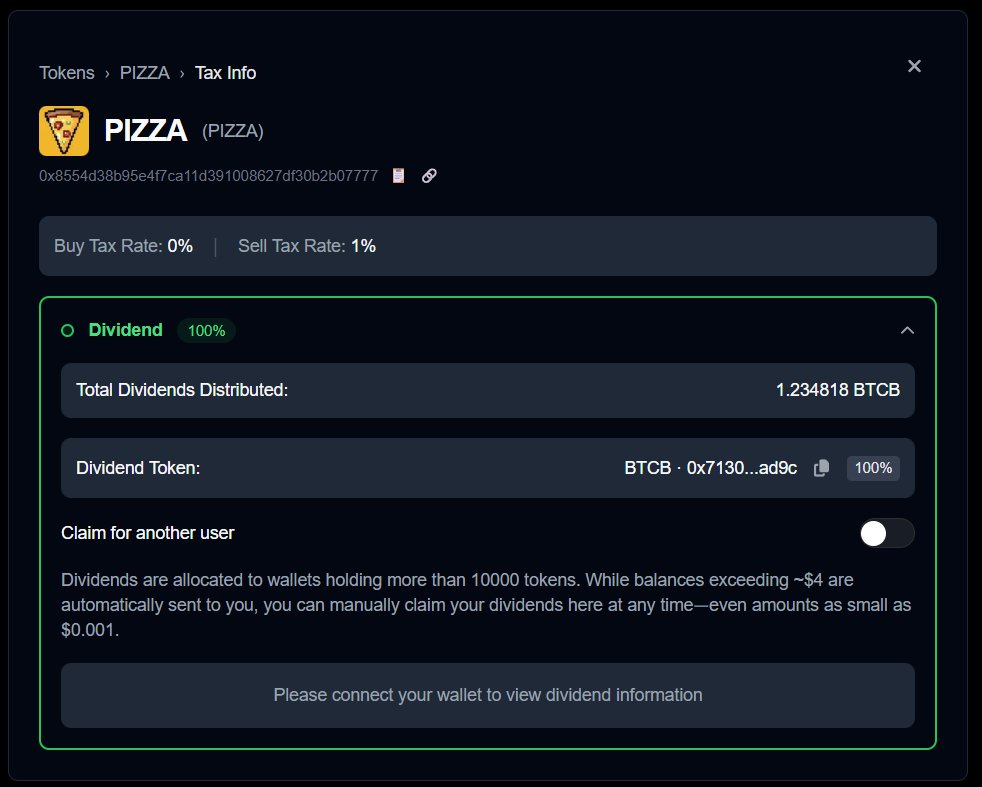 PizzaBTCB's tweet photo. Already 1.23 BTCB given out in rewards to holders!

Just for holding $PIZZA. 🍕

Equivalent to ~$80,269 💸 https://t.co/6S0MQikdii