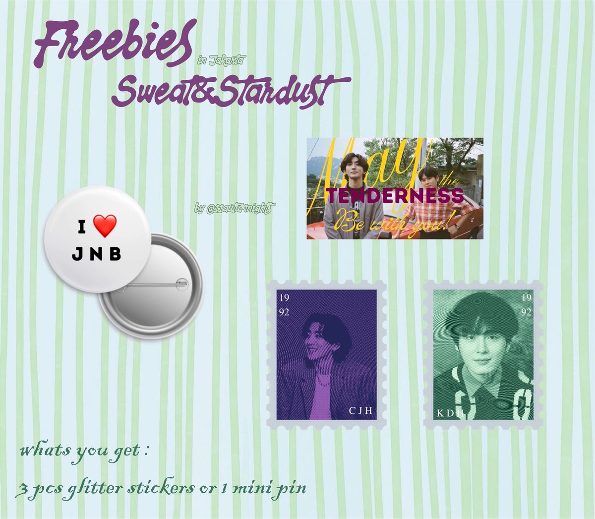 11autumnights's tweet photo. [RT &amp; likes are appreciated]
🌳Sweat &amp; Stardust in Jakarta Freebies by @11autumnights 🌳

📆 23 august 2026
📍 Jiexpo Theatre 

#잔나비 #JANNABIinJKT #JANNABI https://t.co/t1ySjljeE8