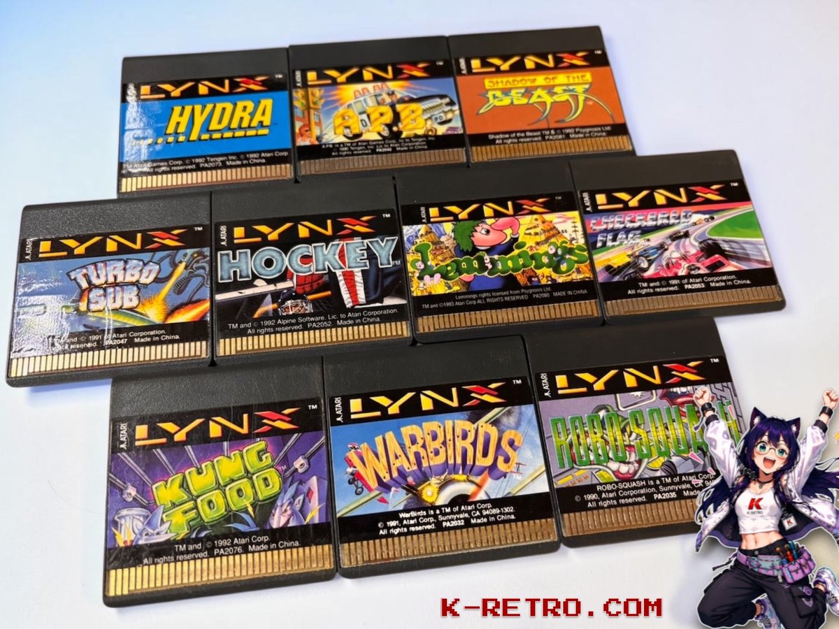 kretro_gaming's tweet photo. We have a bunch of new cart-only games for #AtariLynx in stock, check them out - https://t.co/FyloLQl9ze

#RetroGames #RetroGaming #VintageGames #Nostalgia https://t.co/x5rGhW4sRG