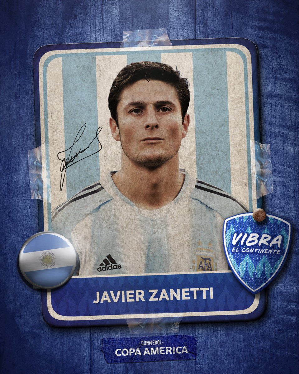 CopaAmerica's tweet photo. Un ejemplo dentro y fuera de la cancha. ¡Feliz cumpleaños, Javier Zanetti! 👏⚽ https://t.co/cpApAEyREO