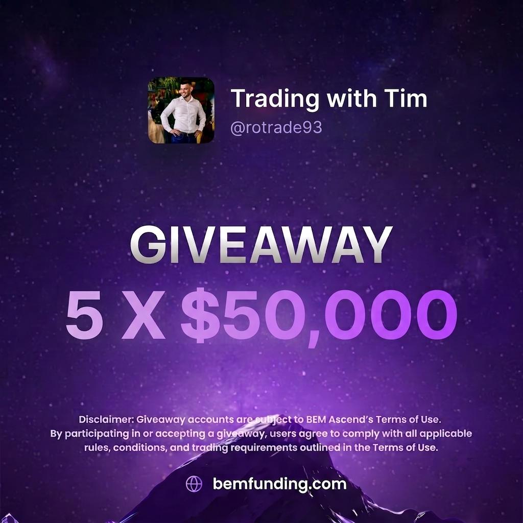 rotrade93's tweet photo. This is my biggest GIVEAWAY ever :

5 X 50.000 accounts

After getting funded with @BemFunding I'm giving away these accounts together with them.

Rules for the giveaway

- Follow on X @rotrade93 , @BemFunding , @0xdd11a 
- Like&repost and tag a friend
- Leave a feedback/vote for Bem Funding on Prop Firm Match
- Follow on Instagram "bemfundingofficial" and "twtim93"
- Comment your feedback on my latest trade breakdown which was posted on instagram and interact with that post
- Drop proof of completion in the comments.

Will announce the winners at the end of this week/start of next week.

Good luck !!!