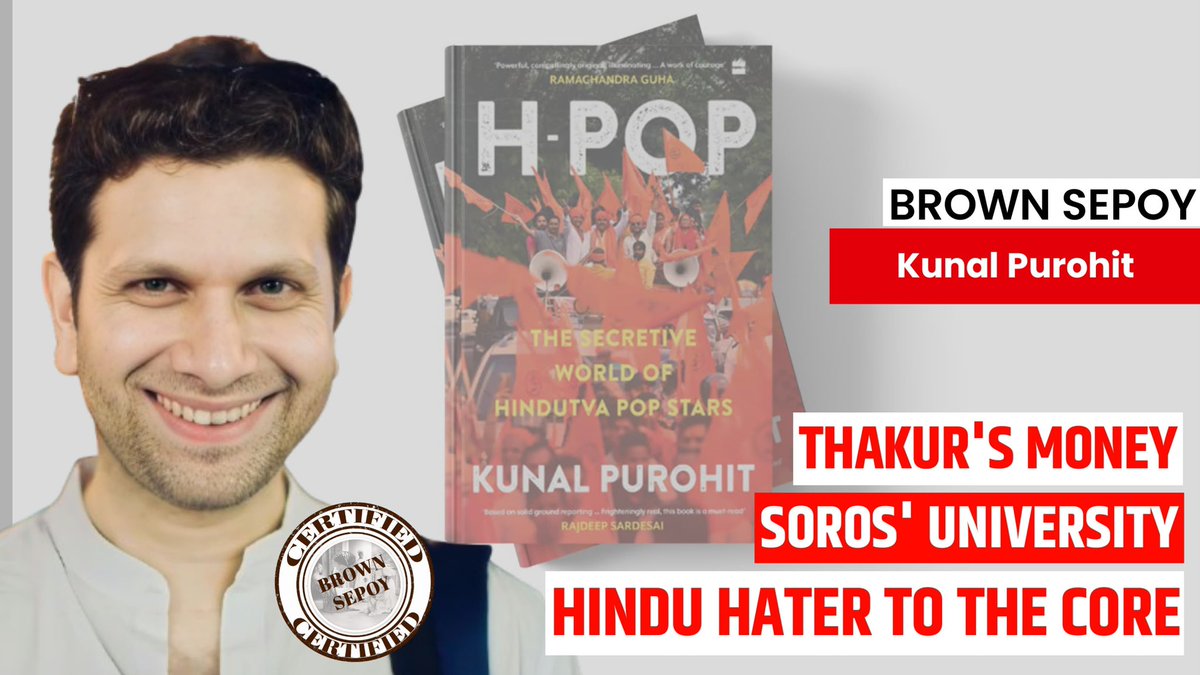 BrownSepoys's tweet photo. Brown Sepoy of the day is 
“Kunal Purohit”. 

🧵Another Thakur Family Foundation grantee. SOAS alumnus, the university George Soros funds. Wrote a 306-page book declaring Hindu folk culture a threat to Muslims. Filed for The Wire and Article 14, same Thakur grantees. https://t.co/MNACvLiXHa