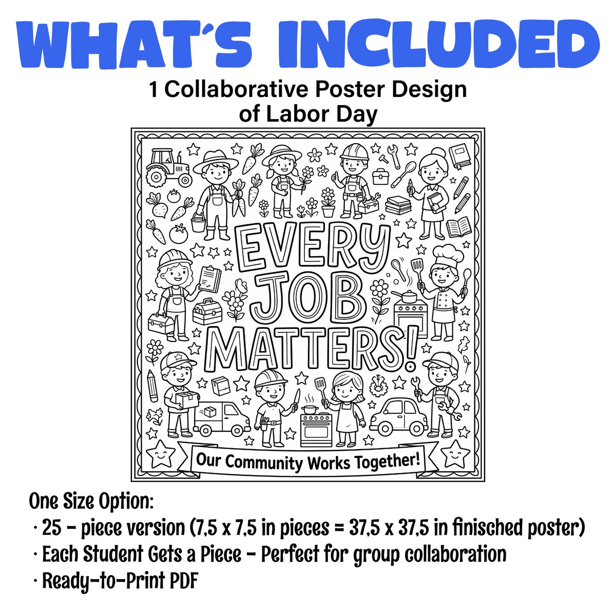 AvenuesLearning's tweet photo. 🚜🌾⭐ Every job matters!
Celebrate Labor Day with this Labor Day Collaborative Coloring Poster featuring farmers, gardeners, builders, teachers, chefs, delivery workers, mechanics, tractors, flowers, tools, books, pencils. #LaborDay2026

https://t.co/jW3H3Kg9Is https://t.co/taXWlTXOK4