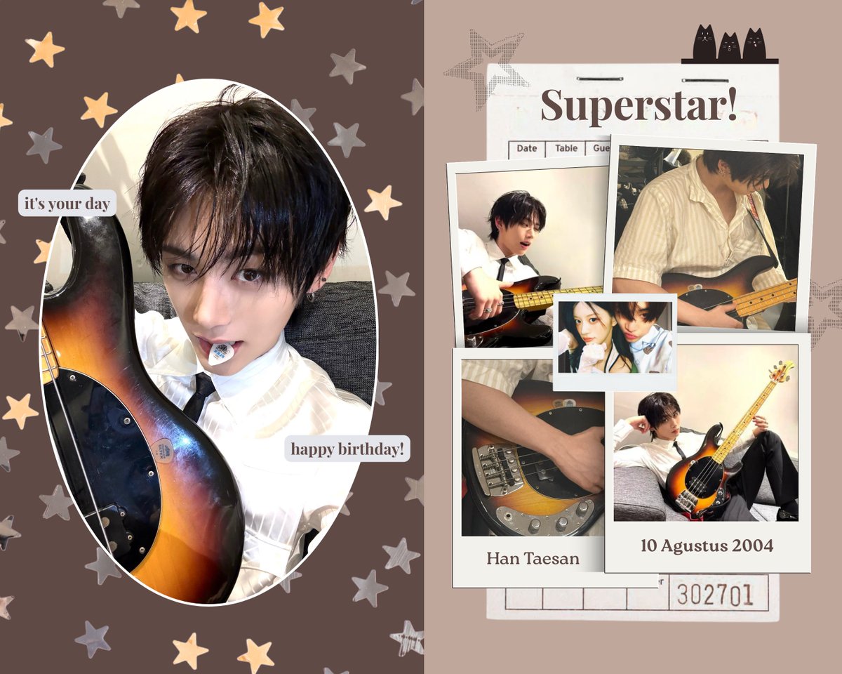meinjupark's tweet photo. hello, it's my superstar's birthday today! happy birthday to you, @taesanj! 🐈‍⬛🐈‍⬛ https://t.co/YrfByLewTU