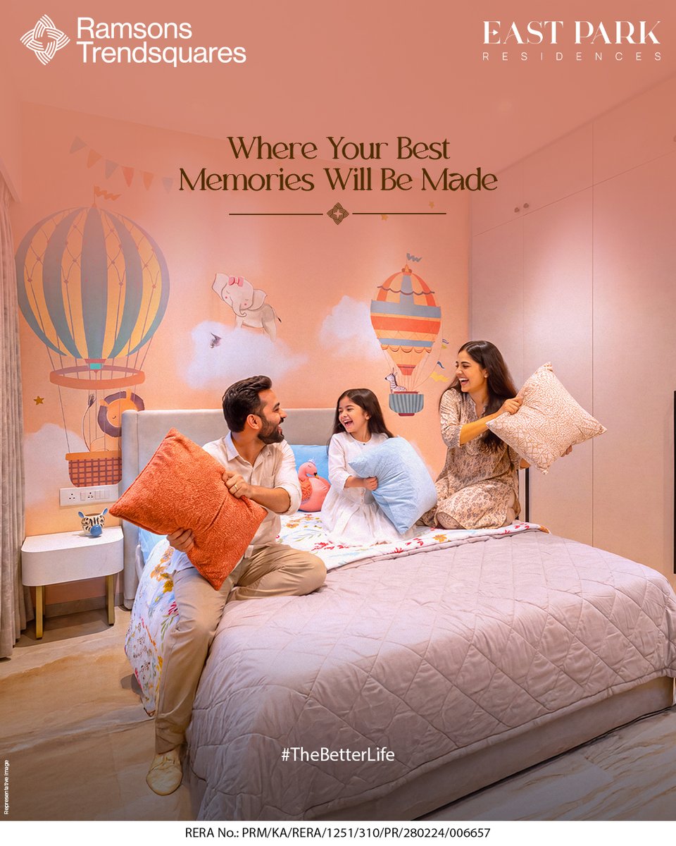 RTBangalore's tweet photo. Because the best memories are made where childhood feels endless.

At East Park Residences, every space is designed for moments that become lifelong memories.

#TheBetterLife #PremiumLiving #FamilyLiving #RamsonsTrendsquares https://t.co/9nlXwwnPGw