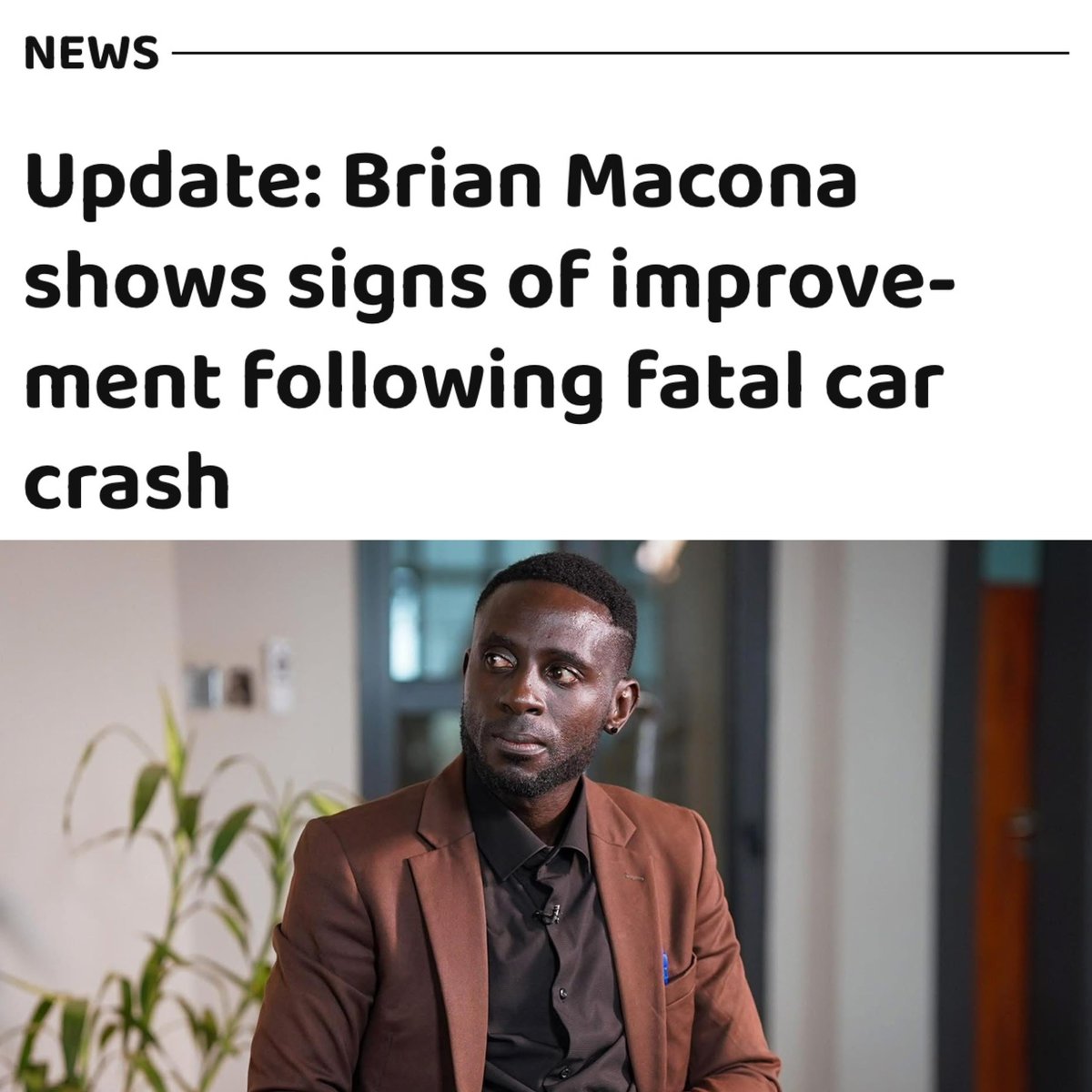 MBU's tweet photo. Macona’s condition is reportedly improving as he continues treatment following the accident.

Details: https://t.co/tCNVrbjtz0 https://t.co/C4HdtFI533