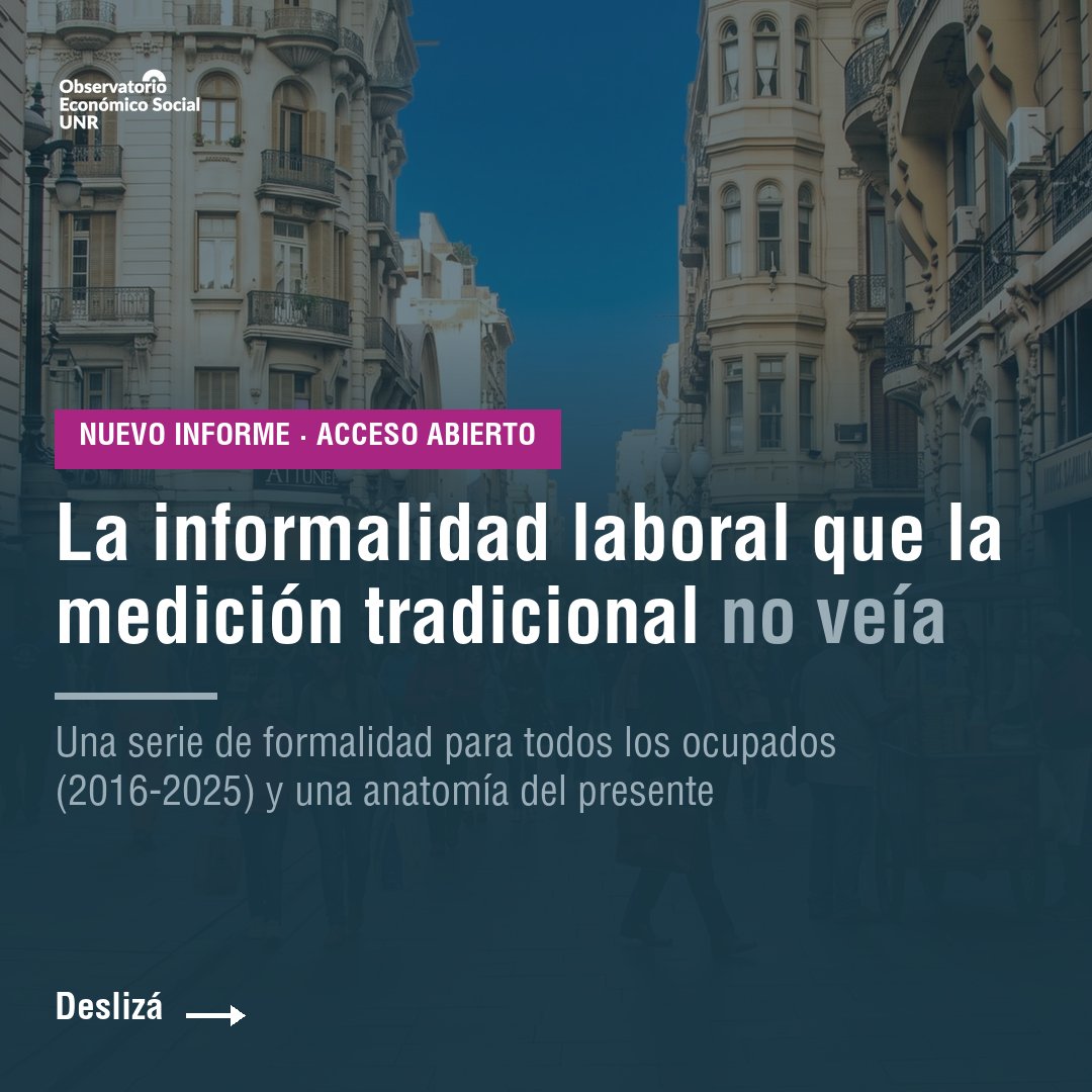 OesUnr's tweet photo. La informalidad argentina se discutió veinte años con una tasa que solo miraba asalariados. Desde ahora tenemos la película completa: TODOS los ocupados, 2016-2026. Y la historia que cuenta es otra. Hilo 🧵 https://t.co/GWHZ0HI8FW