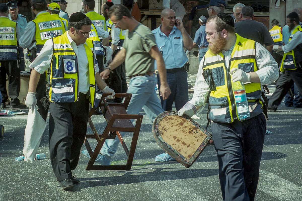 HananyaNaftali's tweet photo. Today is a heartbreaking day in Israel. 25 years ago, a Hamas suicide bomber walked into a Sbarro pizzeria in Jerusalem and murdered 15 innocent people, including 7 children. 

This is the reality Israel has faced for decades. Terrorism didn't start on October 7. We remember the victims today, and we will never stop fighting for a future free of terror.

Photos by Nati Shohat/Flash90