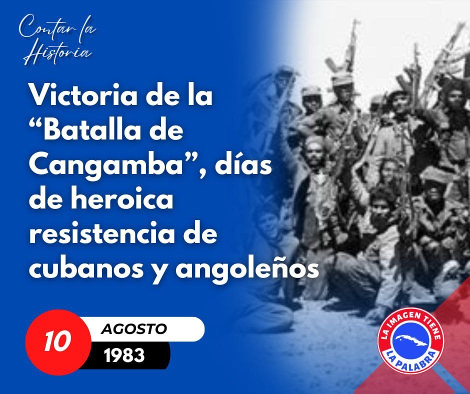 JorgeMadrigalD's tweet photo. El 10 de agosto de 1983 se ganó la batalla de Cangamba, ejemplo de heroísmo y resistencia de hombres y mujeres cubanos y angoleños. #Cuba #CiegodeAvila @MinfarC @minint_cuba @DeZurdaTeam_ @IzquierdaUnida @CubaMINREX https://t.co/lqNBdqt2dn