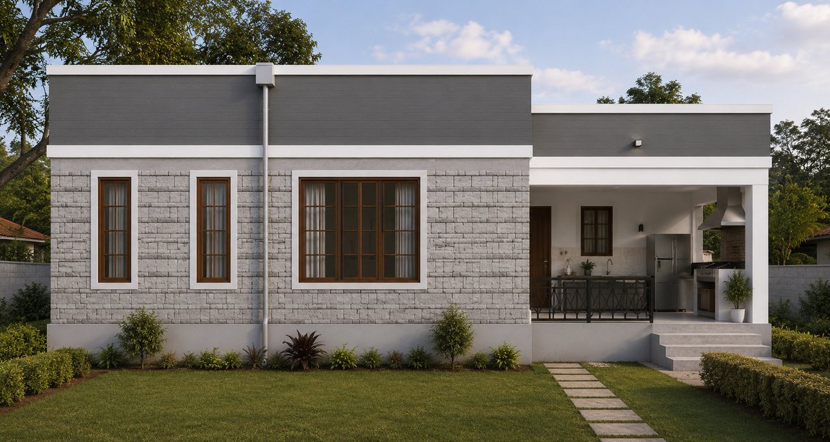 Eng_Justice's tweet photo. 3 Bedroom Bungalow House design with Flat Roof 
2800 machine cut stones ✅ 
Spacious ✅ 
Economical ✅ 
Elegant ✅ 
@TJ_Design_Build 
0725592078 https://t.co/T3AyD9UYBq