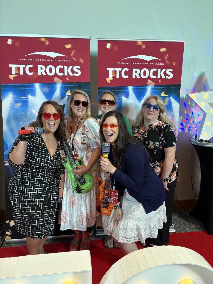 tridenttech's tweet photo. We’re rolling out the red carpet for Fall Semester 2026! TTC employees are stepping into the spotlight and bringing rockstar energy this morning. https://t.co/4rUyStIr8Z