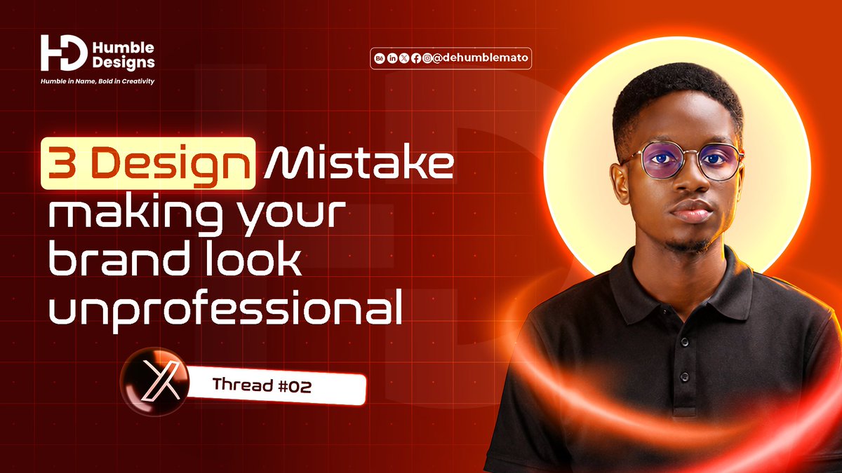 dehumblemato's tweet photo. I've seen beautiful brands lose attention because of very simple design mistakes.

Here are 3 of them and how to fix them. 🧵👇 https://t.co/MgM8ZilFvF