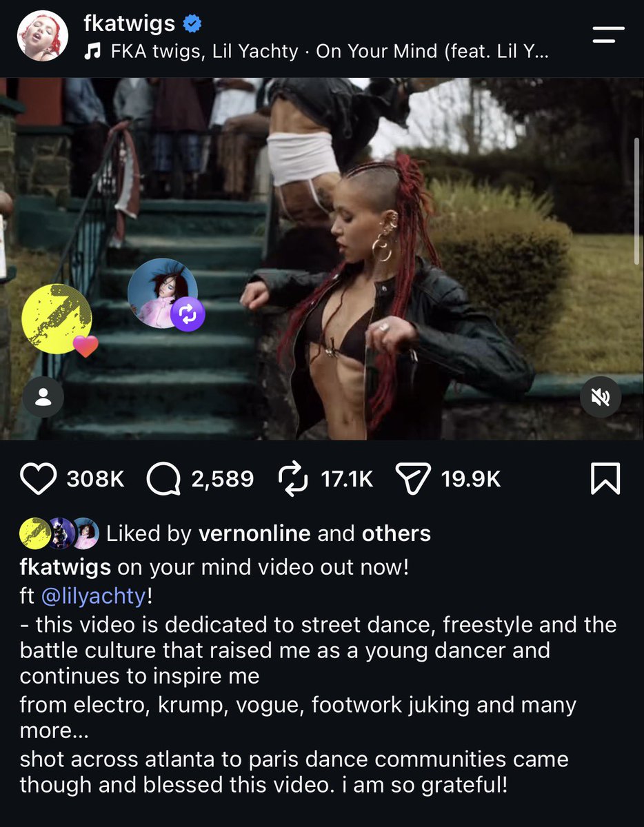 chweposts's tweet photo. Vernon liked 3 of fka twigs posts in June 🥰 https://t.co/gBj0HYXvMi
