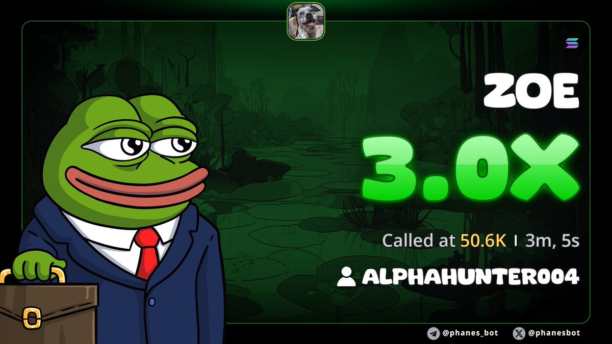 Alpha_hunter002's tweet photo. 3x profit from my call on $ZOE

5xPKgM8QQ7iNqmu9egGPrPFq3KPNaxVr51Bz2NLXpump https://t.co/l6uzSqfdXY
