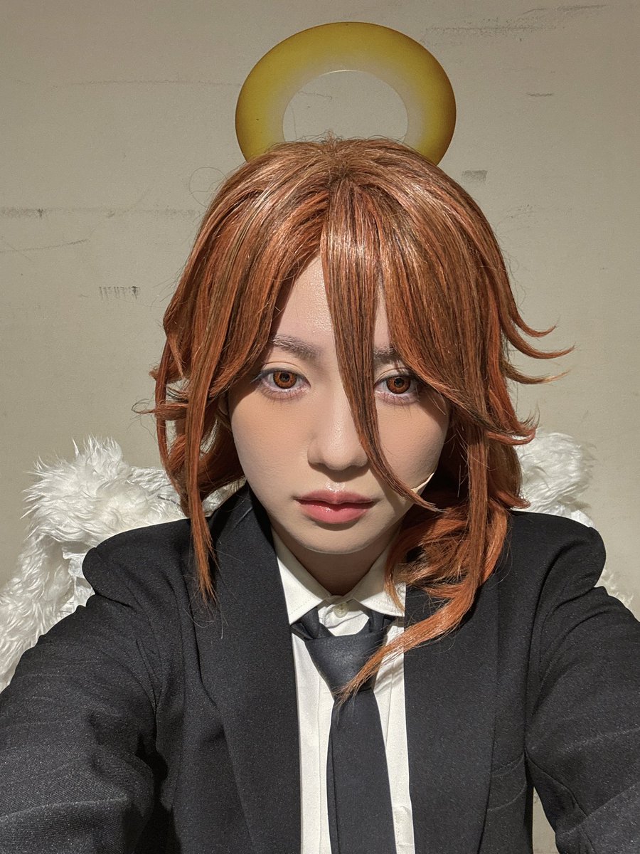 aaaaao_e's tweet photo. #チェンステ
本日もご来場ありがとうございました！

今回は自分でメイクしてるんだけど、よく聞かれる天使くんメイクがよーく見えるライティングで撮ってみたよ。コーラルピンクメイク🍑

泣いても笑ってもあと2日、4公演。
後悔のないように。台風の悪魔に襲われませんように。皆様の安全を祈って、明日もお待ちしています。

また会えるかなぁ、会えるよね。