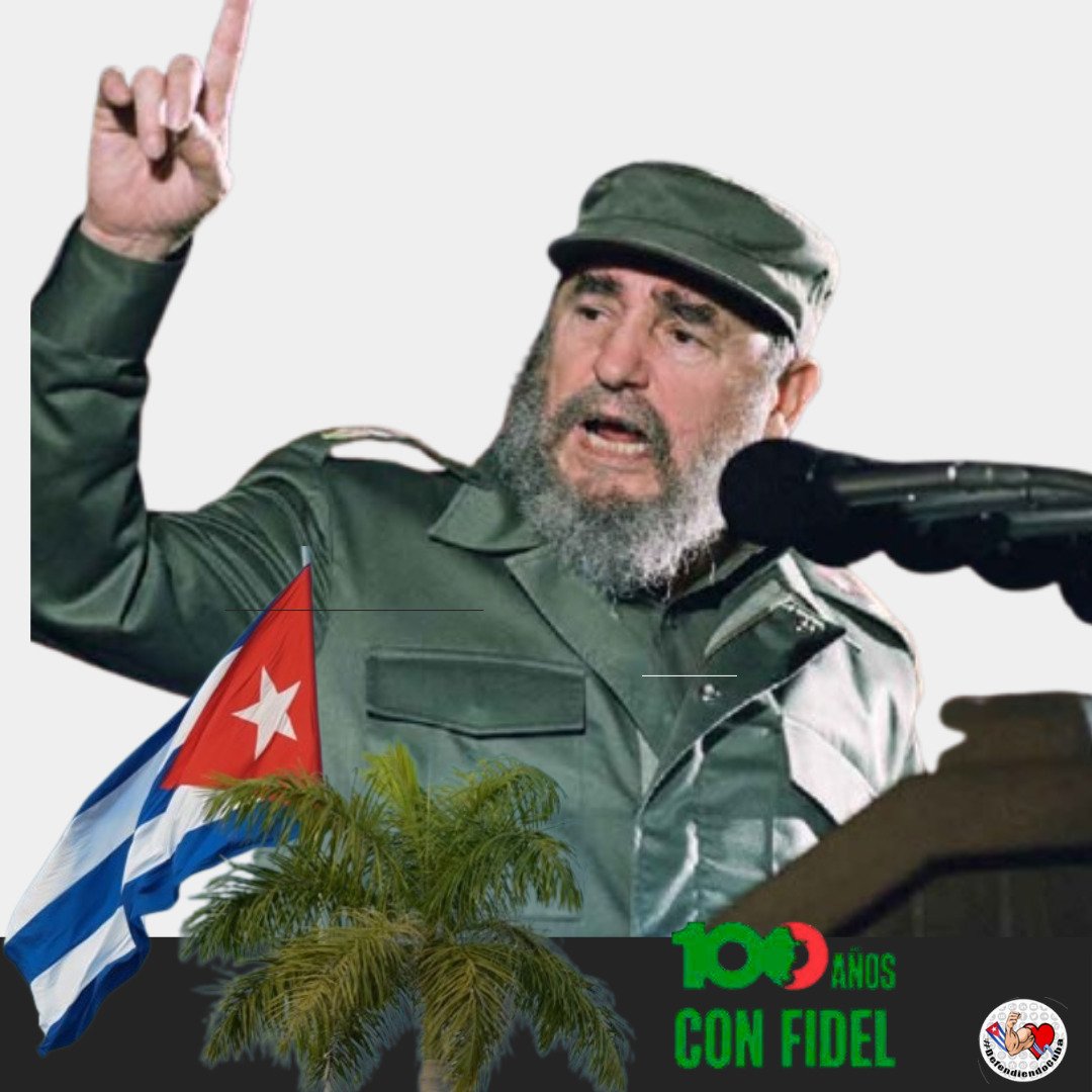 GreatBagi's tweet photo. Nuestra batalla de ideas no cesará mientras exista el sistema imperialista, hegemónico y unipolar, convertido en azote para la humanidad y amenaza mortal para la supervivencia de nuestra especie”. 

 #100AñosConFidel
#CubaEstáFirme https://t.co/Qq6TPcBTIs