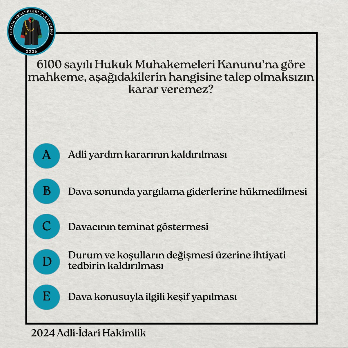 hukukmeslekplat's tweet photo. Sence cevap nedir? 👀 Yorumlardaki açıklamaya bakmayı unutma!

Daha fazla içerik için bizi takip etmeyi unutmayın!

#hmgs #hakimlik #medeniusulhukuku #hmk #hukuk https://t.co/h3ybVKWr4y