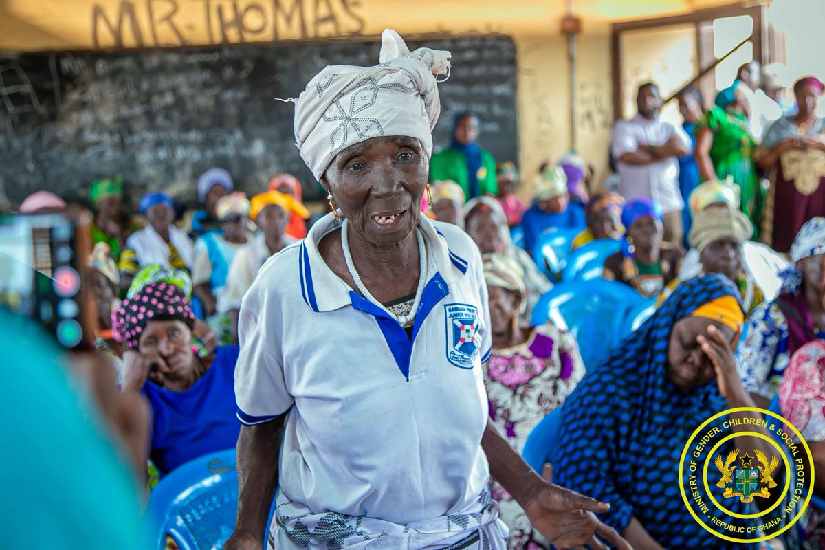 MoGCSP_Ghana's tweet photo. The Minister and her delegation engaged camp residents to gain firsthand insight into their living conditions and the #challenges they face in order to bring about #collaborative efforts aimed at improving their #welfare and #protection of camp residents https://t.co/c3wzv0gPY2