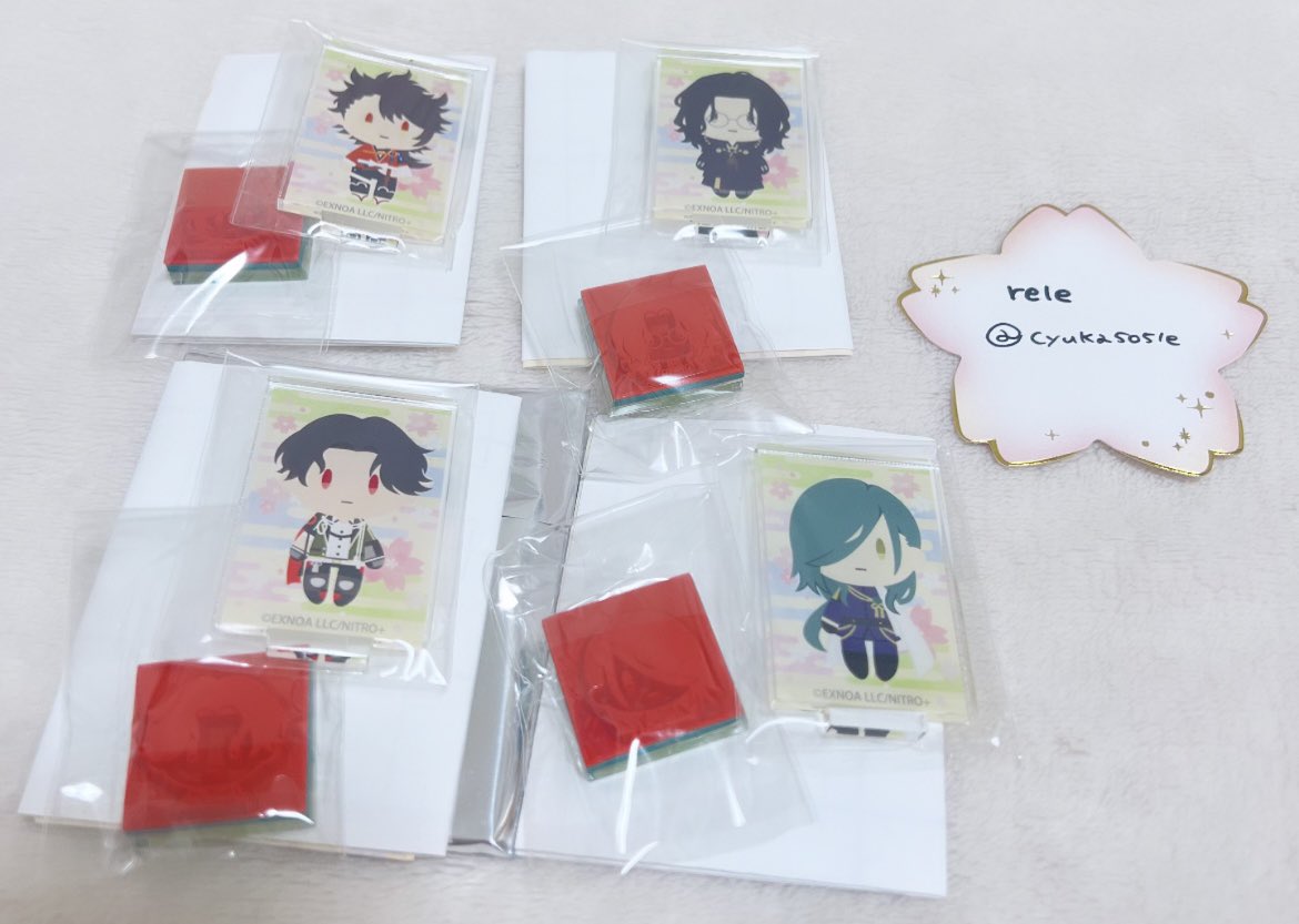 cyuka505le's tweet photo. 【交換】刀剣乱舞ONLINE 御伴散歩 トレーディングアクリルフィギュアスタンプ

◾️譲 : 青江、豊前、陸奥守、南海、(乱、篭手切)
◾️求 : 肥前

郵送交換希望です。
交換ではなく肥前の買取りでも探しております。
検索からもお気軽にお声掛けください。 https://t.co/UdiXoYr0qa