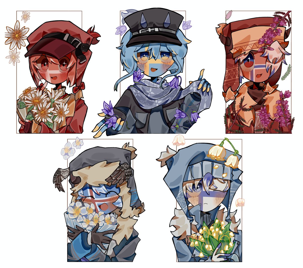 kbwwisn's tweet photo. I've finally finished this! Honestly I don't really like these that much but oh well;;;;;
#countryhumans
#countryhumanssweden
#countryhumansdenmark
#countryhumansnorway
#countryhumansiceland
#countryhumansfinland https://t.co/g4v1UeBNBI