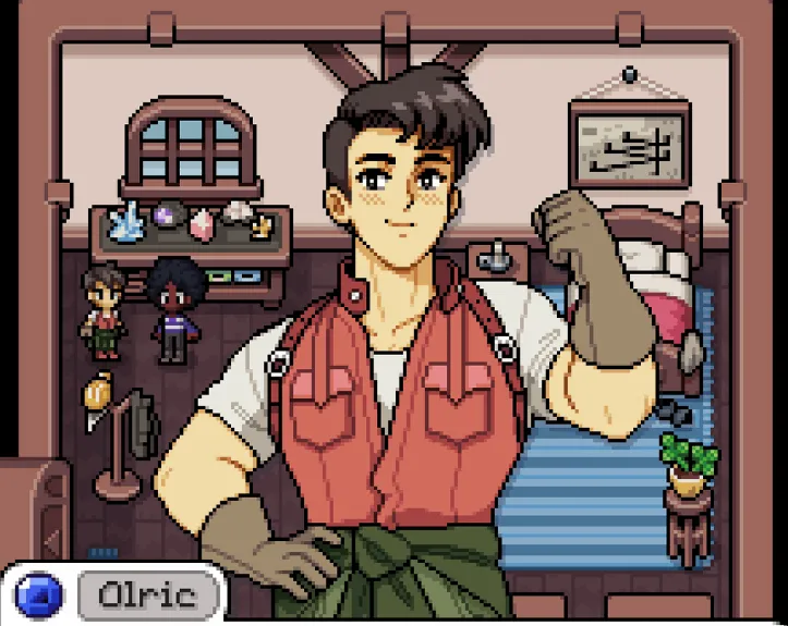 morifae_'s tweet photo. i really respect the fields of mistria team for making olric non-romanceable in the 1.0 release! he is super cute but he is an ace/aro king and i love that for him :> https://t.co/1pTc8cbsMR