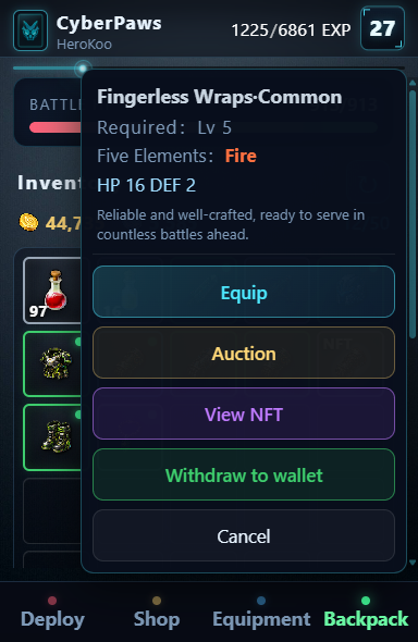 PandaV_io's tweet photo. New drop incoming

Soon you can auction your gear NFTs right inside the game.

Want them out? Extract to your Ergo wallet — trade, flex, or list on any Ergo NFT auction.

Here’s the fun part: Whoever holds that NFT can jump into CyberPaws PDV and equip it as real in-game gear.

Your loot can travel. New players can pick it up and play with it.

And if a holder wants back into the in-game market? Restock to custody, then auction again inside CyberPaws PDV.

Gear that moves: game → wallet → game. That’s the loop.

Stay tuned...

#Ergo #PDV #PandaV_io #CyberPaws