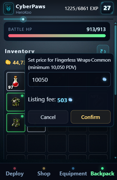 PandaV_io's tweet photo. New drop incoming

Soon you can auction your gear NFTs right inside the game.

Want them out? Extract to your Ergo wallet — trade, flex, or list on any Ergo NFT auction.

Here’s the fun part: Whoever holds that NFT can jump into CyberPaws PDV and equip it as real in-game gear.

Your loot can travel. New players can pick it up and play with it.

And if a holder wants back into the in-game market? Restock to custody, then auction again inside CyberPaws PDV.

Gear that moves: game → wallet → game. That’s the loop.

Stay tuned...

#Ergo #PDV #PandaV_io #CyberPaws