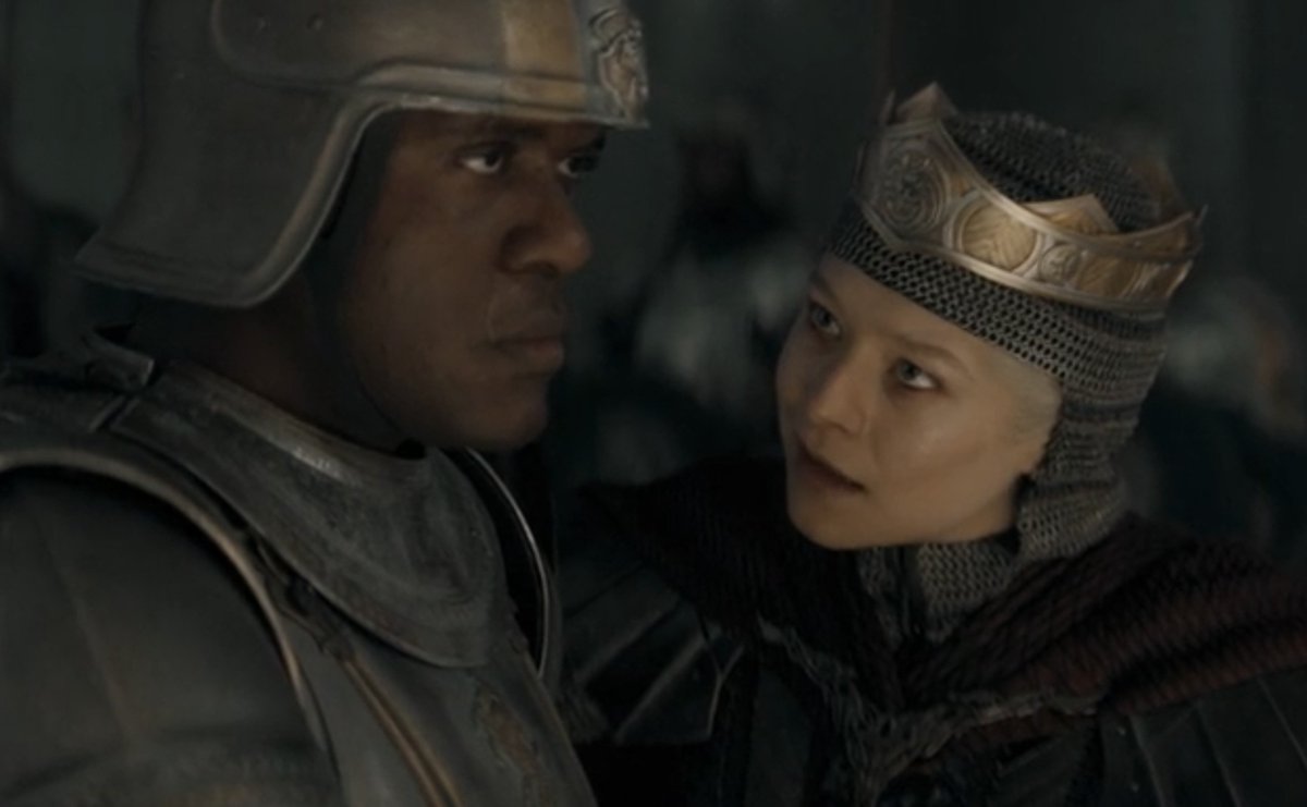 bryndensraven's tweet photo. "You are the blood of old Valyria. You answer to higher gods than this"  - INJECT IT.  Alyn has been so locked in for his Queen, she gon legitimize him right after this. https://t.co/dJf7M0AqXG