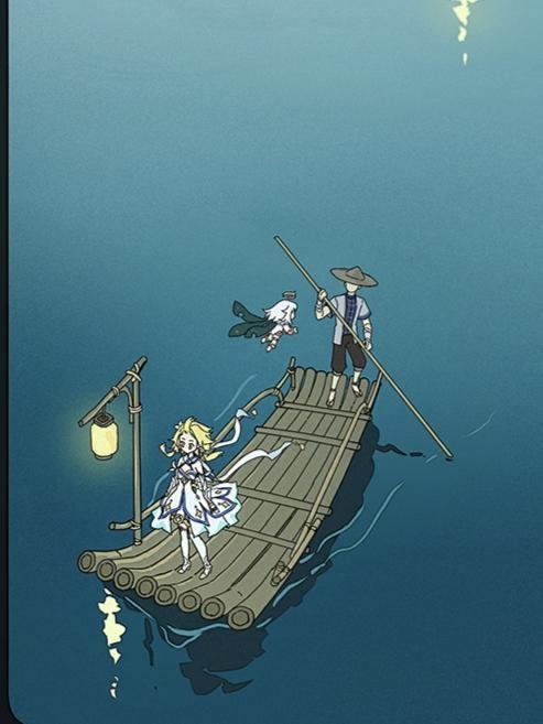 genshininzhon's tweet photo. The rustling sound of boats  Valley is very beautiful. https://t.co/ttGkLTzUpU