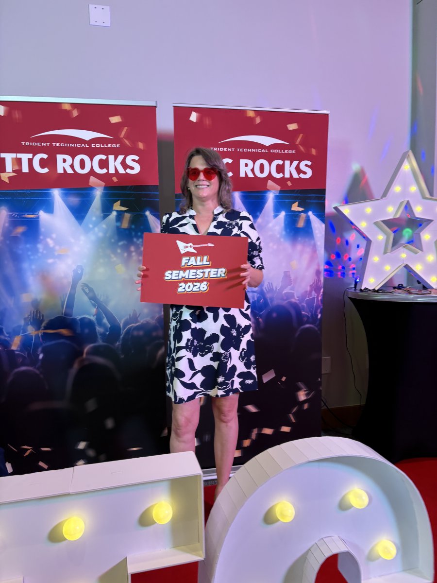 tridenttech's tweet photo. Strike a pose! Our TTC rock stars are helping us celebrate the start of a new academic year. https://t.co/AqLbyZ6b35