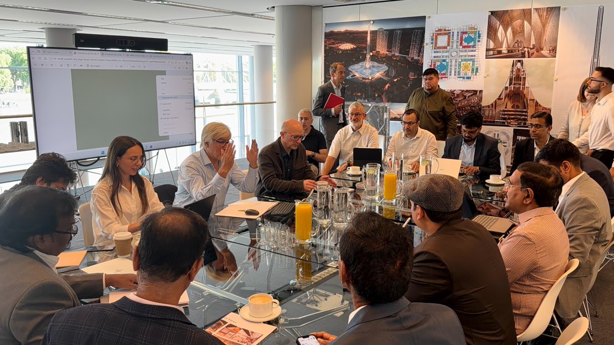 Dr_NarayanaP's tweet photo. During my visit to London, I held discussions with leading architects and consultancy firms on the façade designs of Amaravati’s Assembly, High Court and Secretariat towers.

We reviewed the proposed Sphere Tower atop the Assembly, along with designs by Norman + Foster, Hafeez Contractor, Buro Happold and L&T and discussed key aspects for finalising the designs.

I also reviewed the progress of ongoing construction works and consulted experts on the upcoming phases, with a clear focus on developing Amaravati as a world-class capital built to global standards.

#Amaravati #Andhrapradesh

@PrajaRajadhani