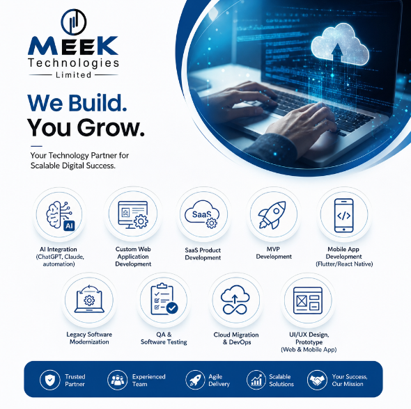 meekint's tweet photo. Got a big idea but not the tech to build it? 🚀 #MEEKTechnologies turns ideas into scalable digital products. Let’s build. 

🚀 Transform Your Ideas into Powerful Digital Solutions with #MEEKTechnologies

📩 Let's discuss your next project today.
MEEK Technologies Ltd.

#SaaS #AI https://t.co/kedRqM7E43