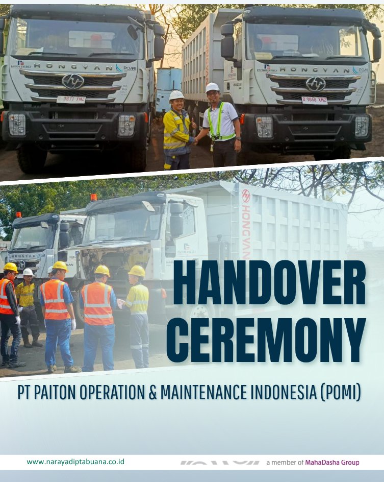narayadipta's tweet photo. Terima kasih kepada PT Paiton Operation & Maintenance Indonesia (POMI) atas kepercayaan dan kesempatan untuk menjadi bagian dari kebutuhan operasional perusahaan.
#HandoverCeremony
#PTPaitonOperationMaintenanceIndonesia
#PaitonEnergy https://t.co/fgMA65DLKx