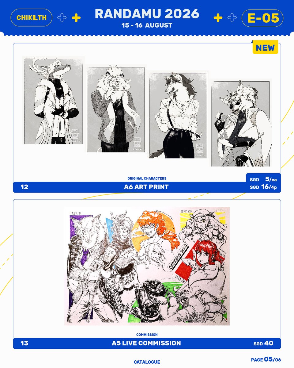 chikiLTh's tweet photo. I will also open up slots for live commission at Randamu 2026!
Hope I can be of the best service for you all :D

👉 Randamu 2026
📅15 - 16 AUG 2026 
📍Suntec Convention, Hall 401 - 402 (🇸🇬)

(02/02) https://t.co/kjb8h3oQIs