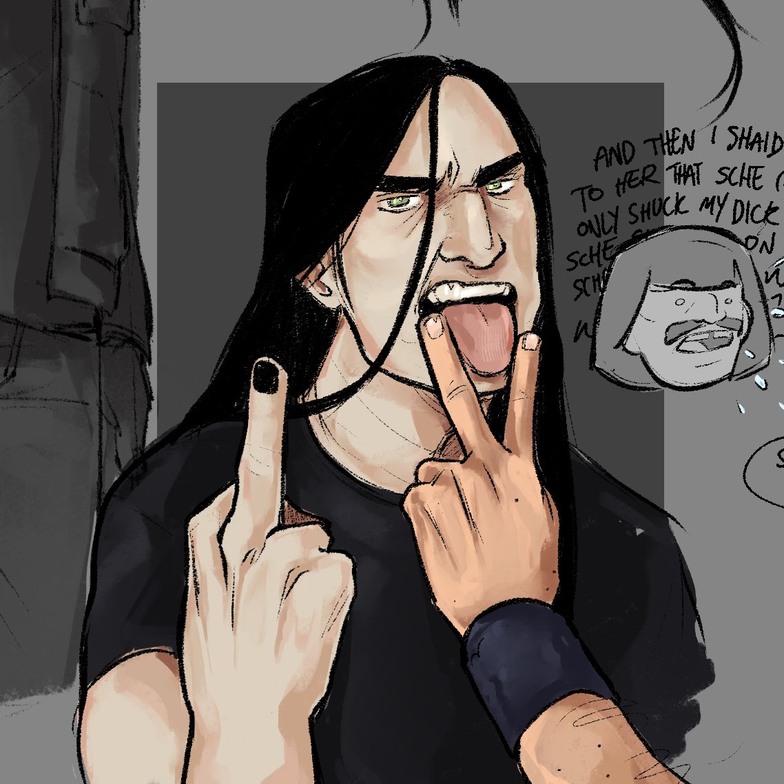 HAZARDOUSARIN's tweet photo. UH general #metalocalypse art, mostly #nathanexplosion cus thats my goat and some of my klokateer oc 😛 https://t.co/ZXMD0HZi4b